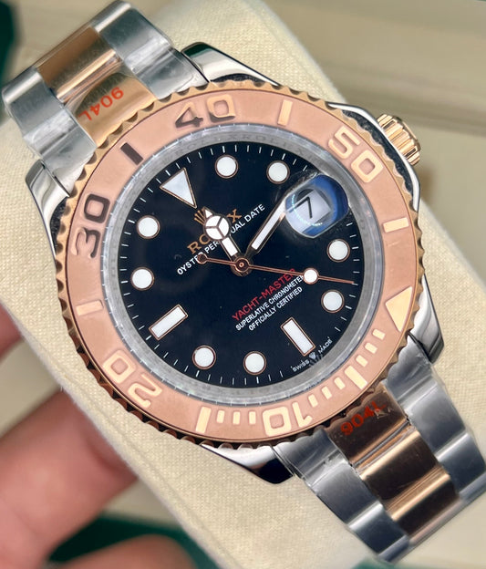 Rose Gold Black – Oyster Chain