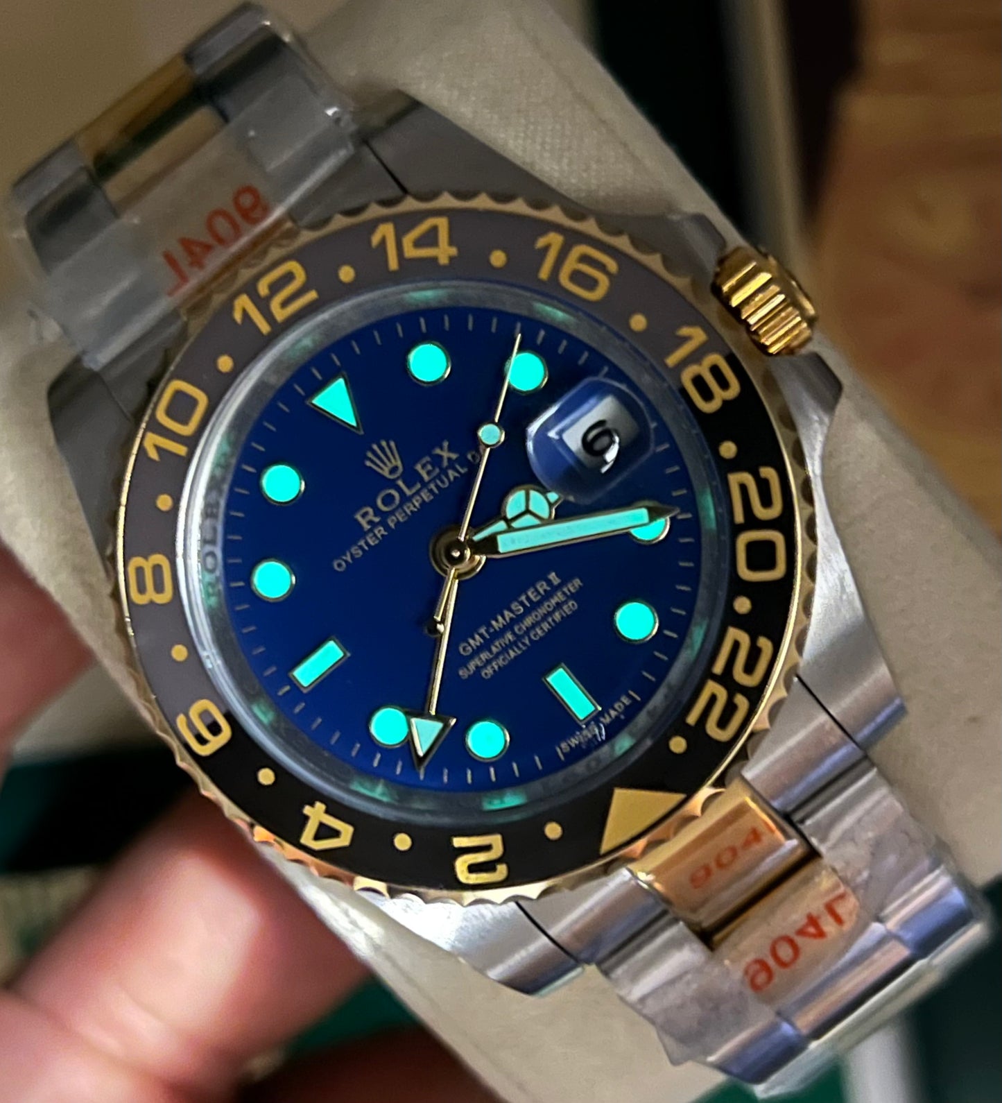 Blue Two Tone Automatic – Jubilee Chain