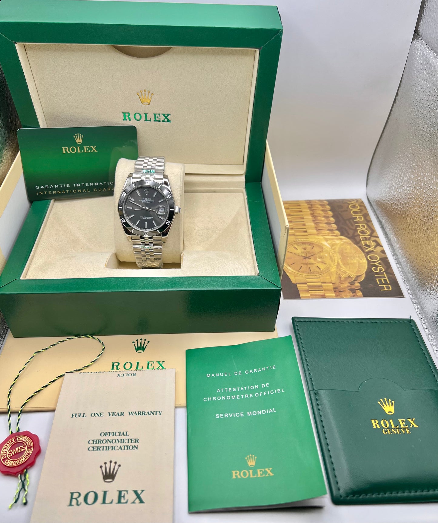 Grey Black Automatic – Jubilee Chain
