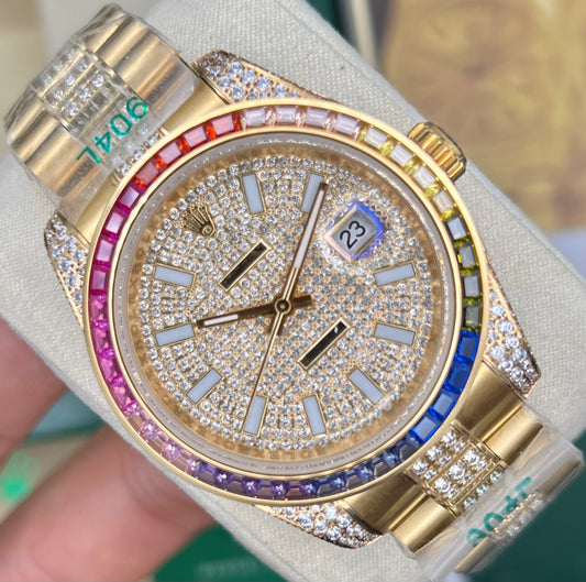 Rainbow Stone Super Clone Automatic – Jubilee Chain