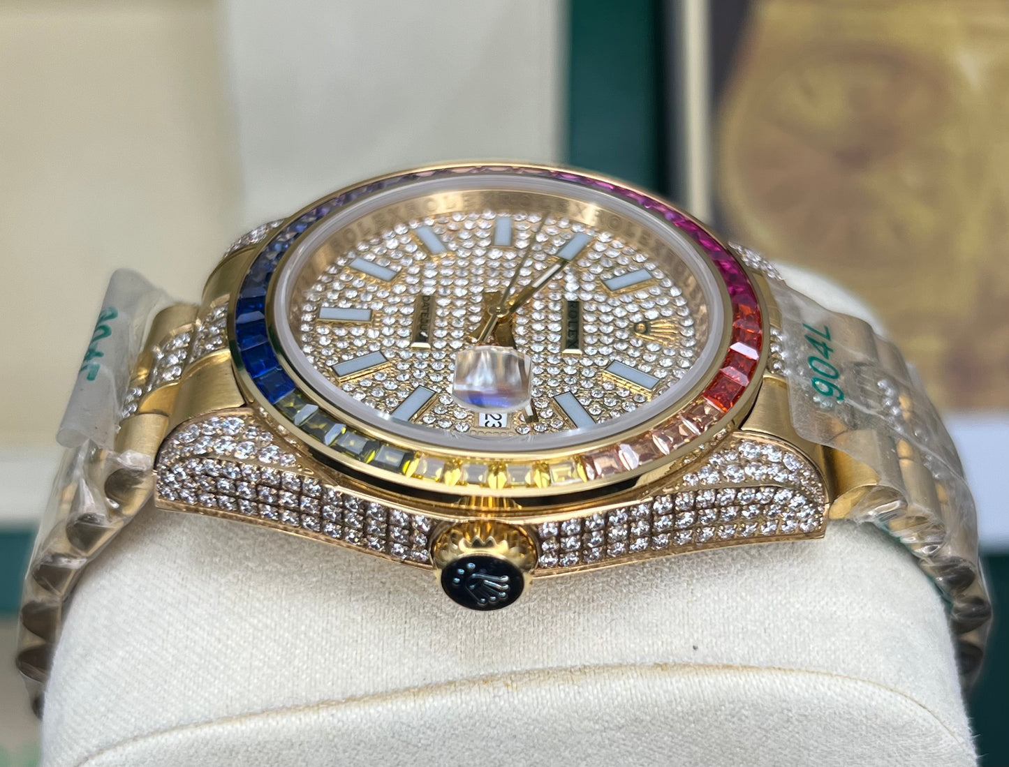Rainbow Stone Super Clone Automatic – Jubilee Chain