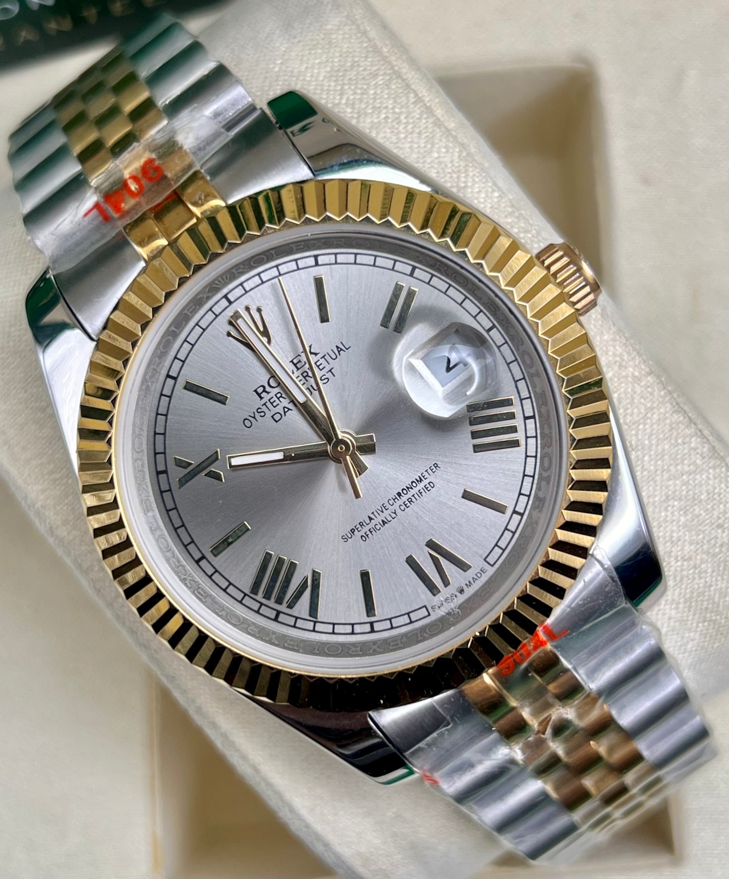 Silver Roman Automatic – Jubilee Chain