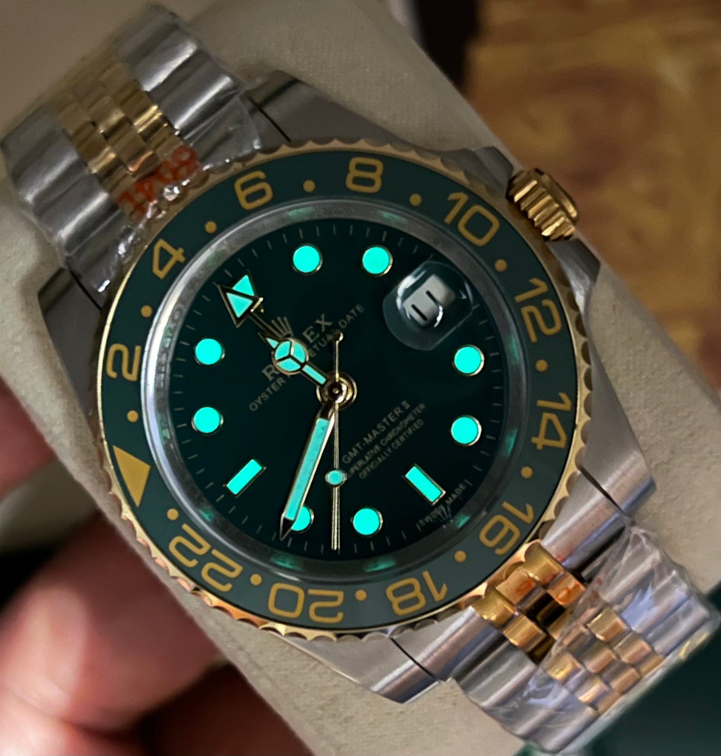 Green Two Tone Automatic – Jubilee Chain