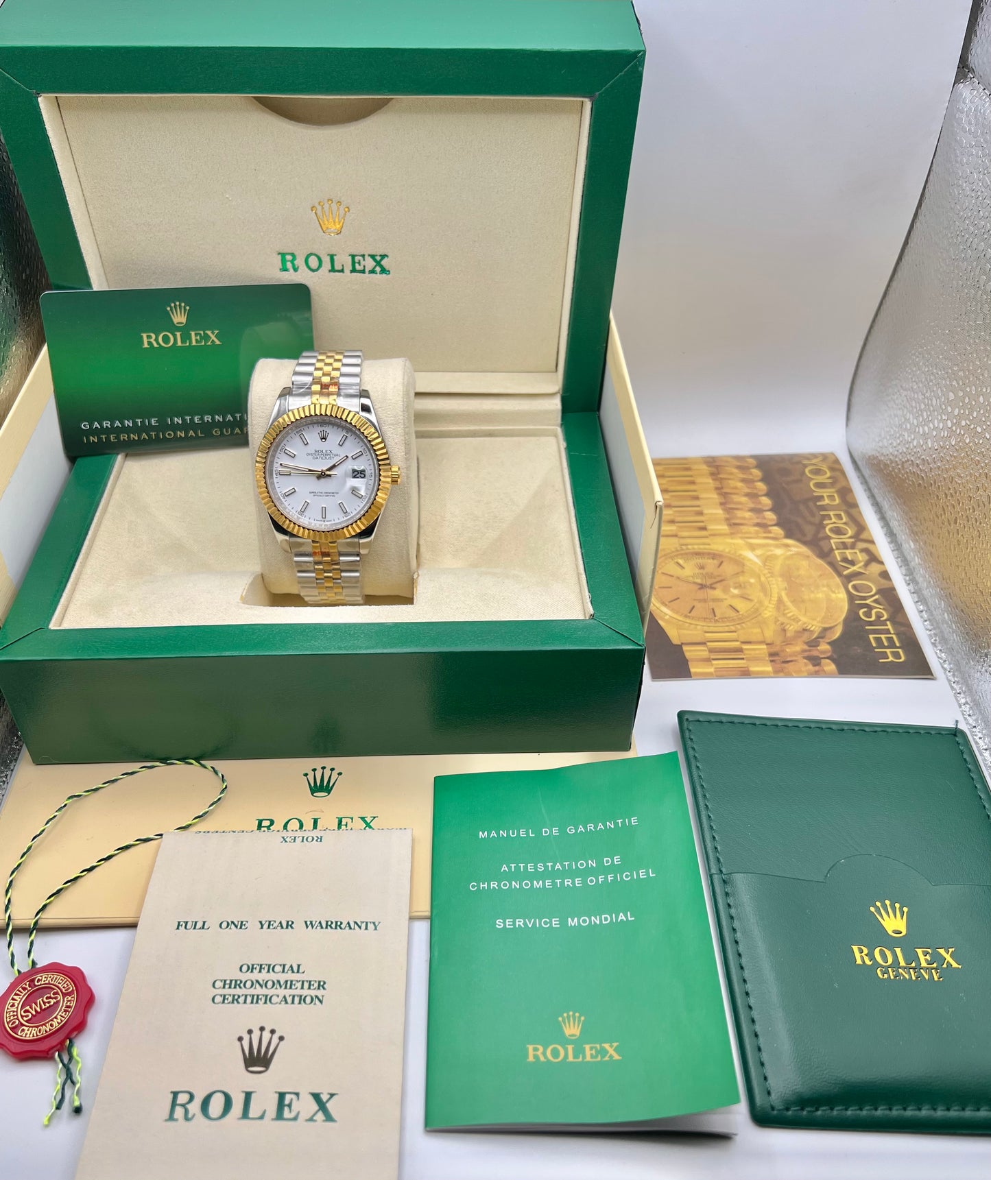 White Two Tone Automatic – Jubilee Chain