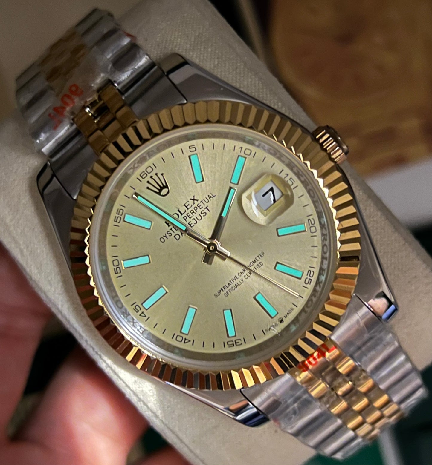 Golden Two Tone Automatic – Jubilee Chain