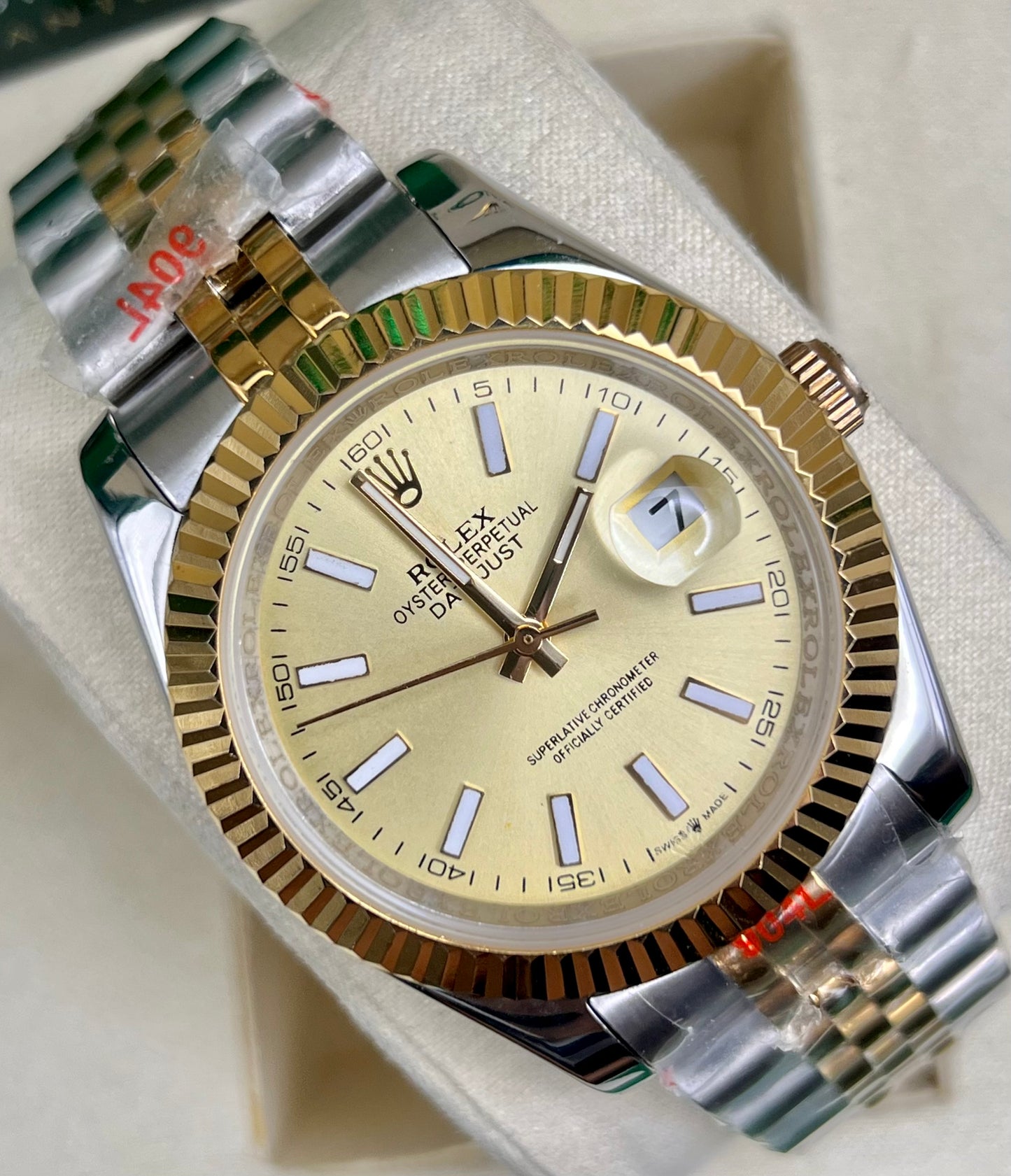 Golden Two Tone Automatic – Jubilee Chain