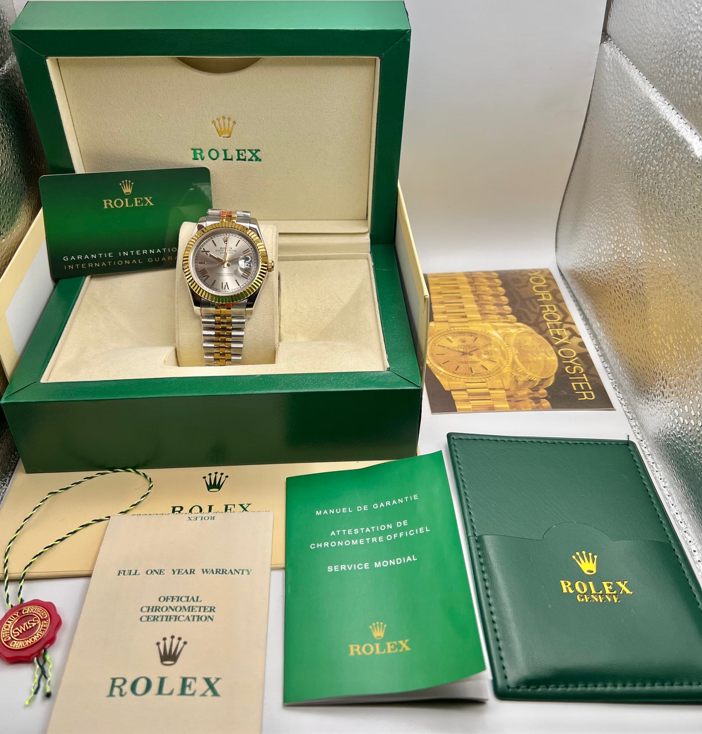 Silver Roman Automatic – Jubilee Chain