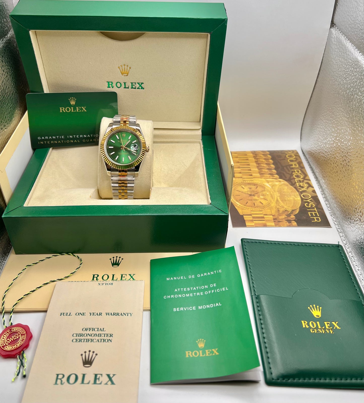 Green Two Tone Automatic – Jubilee Chain