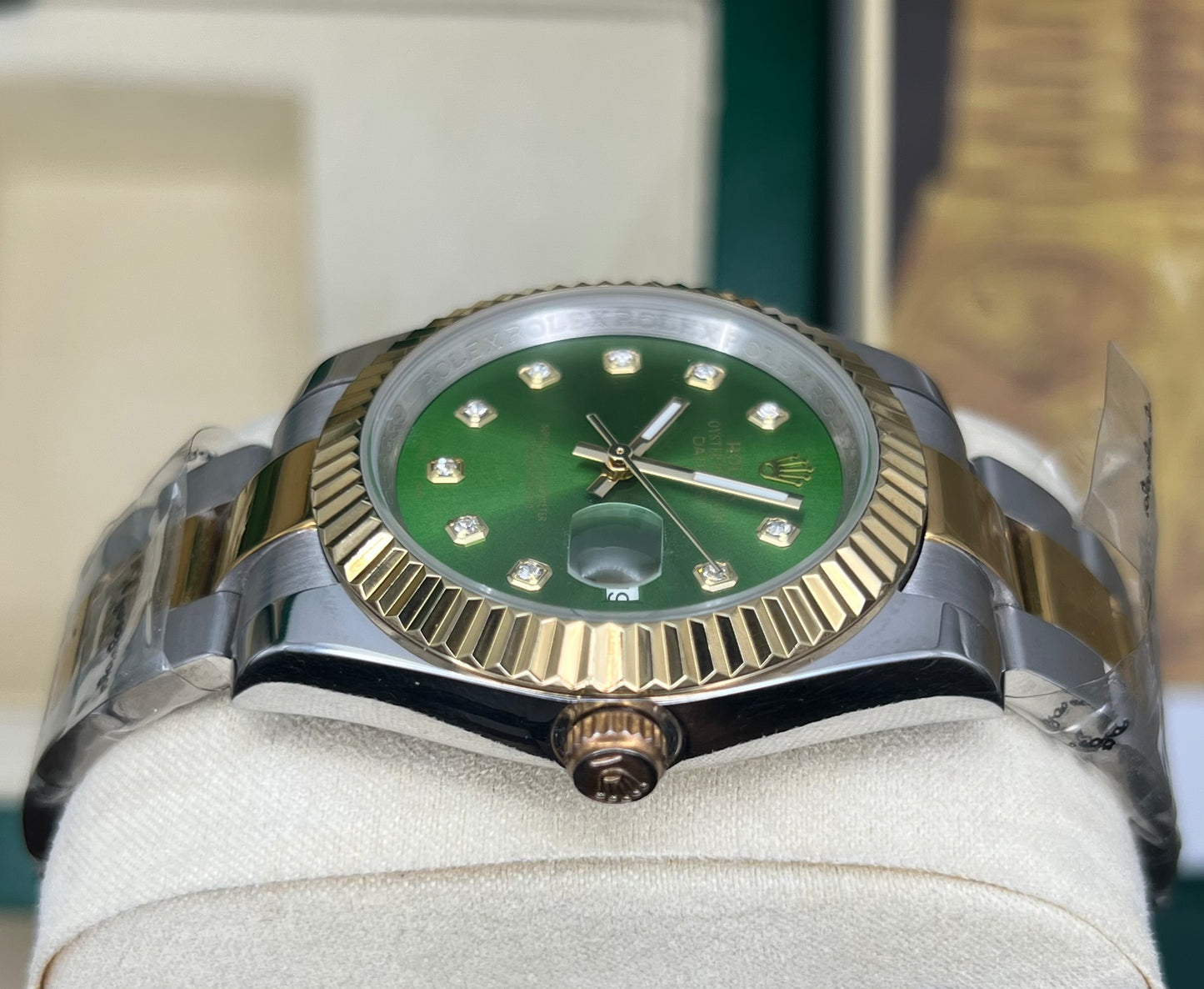 Green Diamond Automatic – Oyster Chain