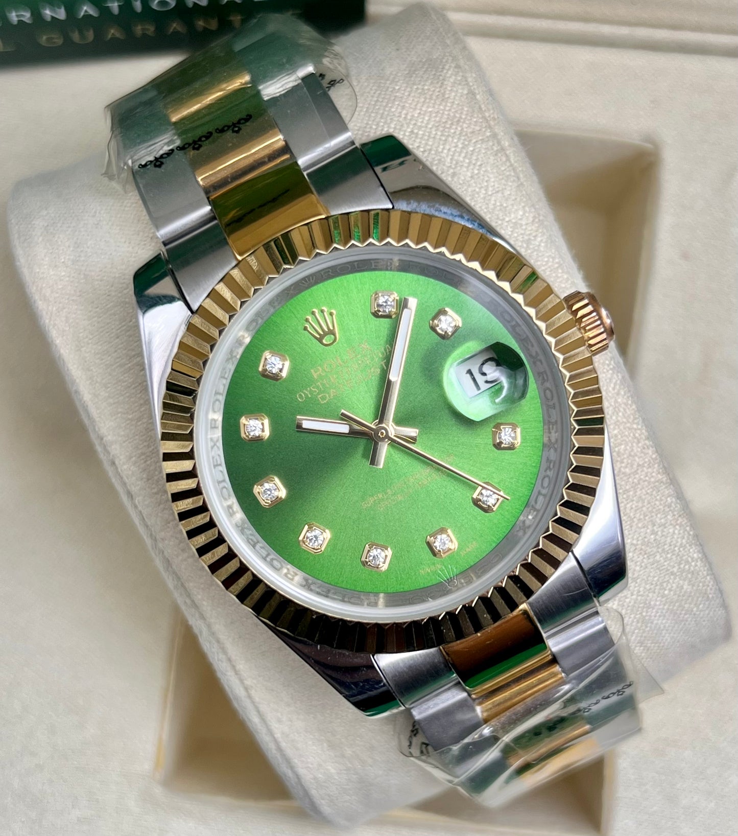 Green Diamond Automatic – Oyster Chain